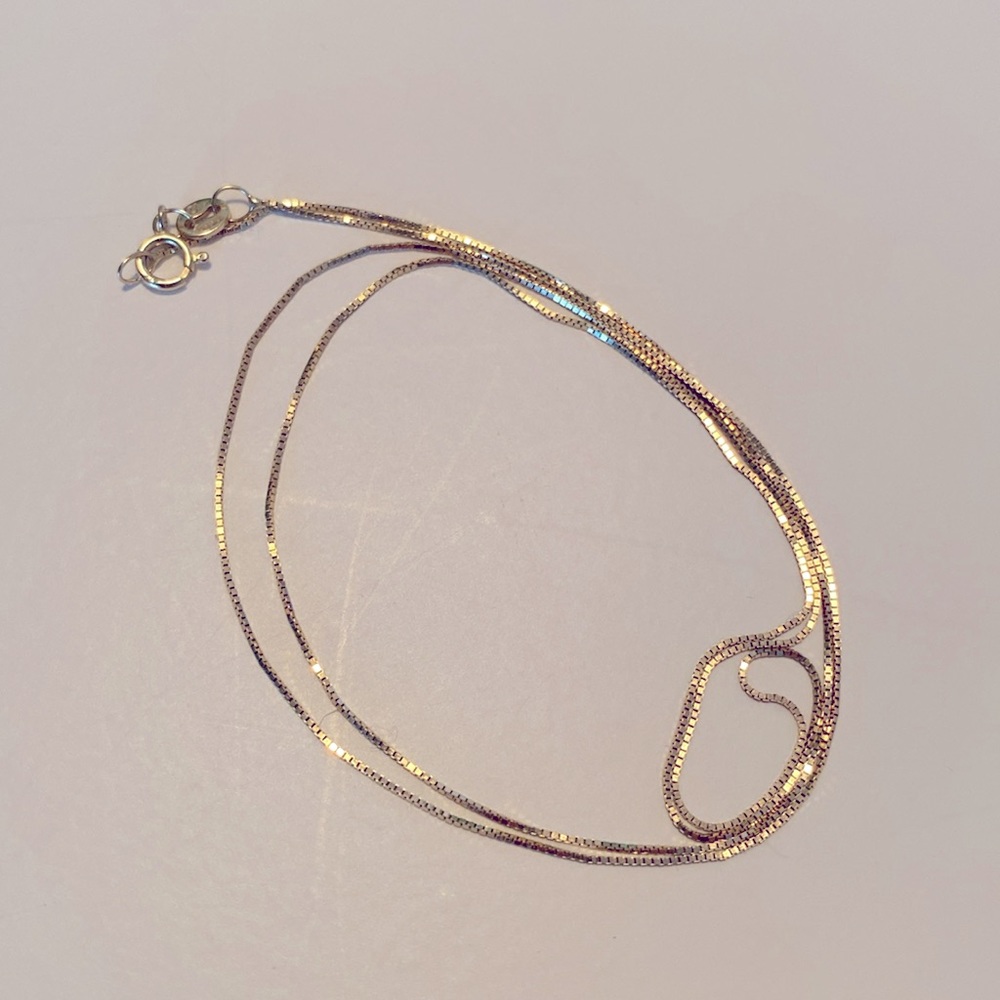 10K 20” Solid Yellow Gold Box Chain Necklace